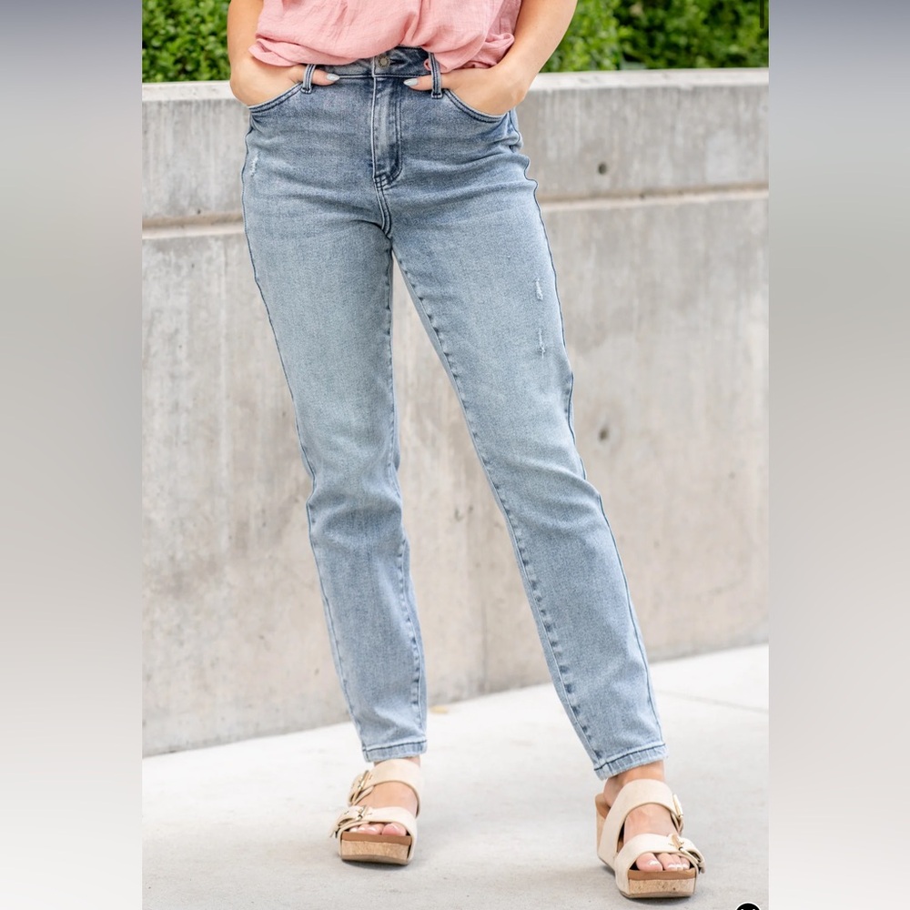 Judy Blue BOHO BABE VINTAGE HIGH RISE SLIM FIT Size 14W JB88617 Medium Wash